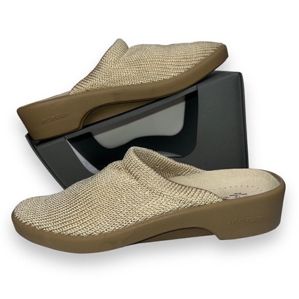 Arcopedico Light Nylon Knit Clog Beige Women's 7-7.5